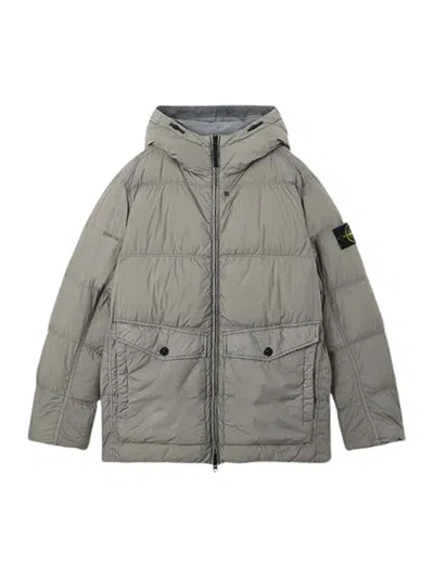 STONE ISLAND ABRIGO MIDI - MARRÓN TOPO