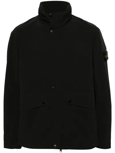 Stone Island Coat Clothing In Black