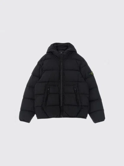 Stone Island Coat Kids Color Black