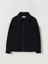 Stone Island Coat  Junior Kids Color Blue In Black