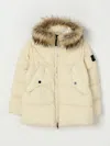 Stone Island Coat  Junior Kids Color White In Neutral