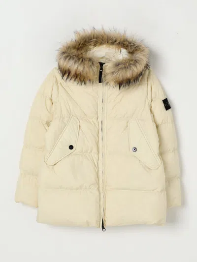 Stone Island Coat  Junior Kids Color White In Neutral