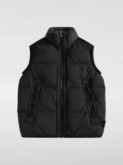 Stone Island Coat  Kids Color Black In Schwarz