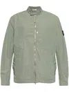 Stone Island Logo-patch Zipped Jacket In V0055 Sage