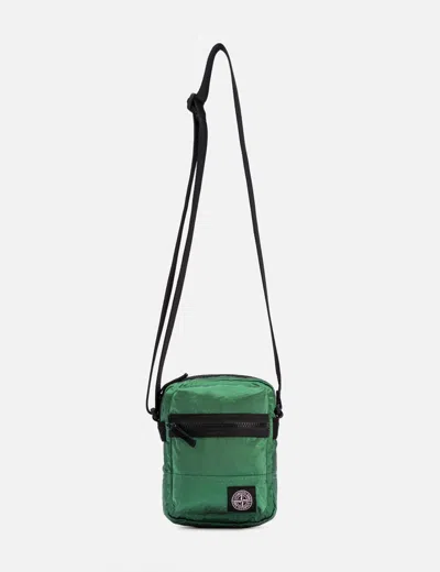 Stone Island Coated Nylon Metal In Econyl® Pouch Bag In Green