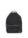 Stone Island Adjustable Strap Logo Backpack With Multiple Pockets In Black
