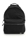 Stone Island Logo Patch Backpack Backpacks Black In Black
