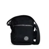 Stone Island Coated Nylon Metal Shoulder Bag In Econyl In Black