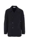 Stone Island Short Nylon Trench Coat Jackets Blue