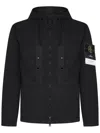 Stone Island Short Parka With Elastic Hem And Hood