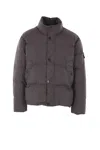 Stone Island Compass-badge Padded Jacket In Gray