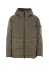 Stone Island Crinkle Reps Ny Jacket Badge In Green