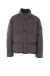 Stone Island Compass-badge Padded Jacket In Gray
