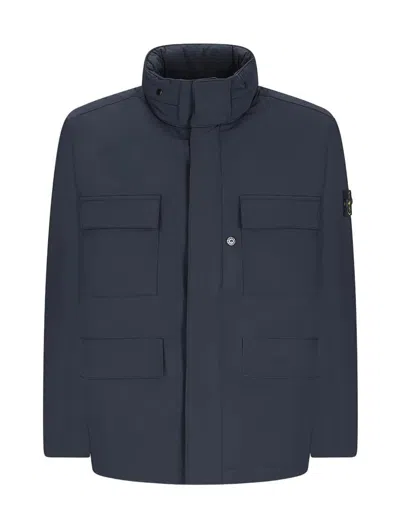 Stone Island Coats In Blue