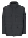 Stone Island Compass-badge Field Jacket In Gray