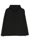Stone Island Hooded Jacket Hand Pockets In Black