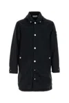 Stone Island Stretch Polyester Jacket With Hood And Pockets In Black