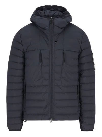 STONE ISLAND STONE ISLAND SHORT DOWN JACKET WITH LOGO PATCH