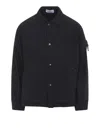Stone Island Jacket Arm Patch Collared Design Front Pockets In Black