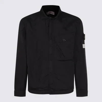 Stone Island Coats Blacks And Greys In Blue