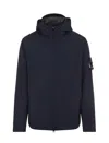 Stone Island Short Parka In Blue