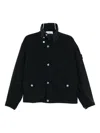 Stone Island Stylish Short Jacket High Collar Pockets In Blue