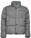 Stone Island Grey Recycled Nylon Reps Down Jacket In Gray
