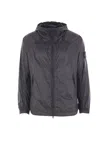 Stone Island Grey Polyamide Sports Jackets In Blue