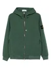 Stone Island Q100004 Hooded Zip-front Jacket In Green