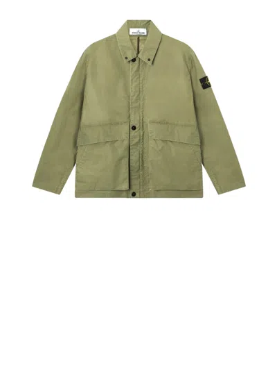 Stone Island Coats In Green