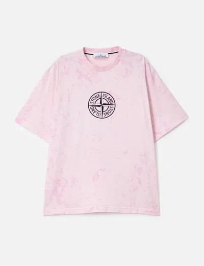 Combed Organic Cotton Jersey 'paintball' Treatment Short Sleeve T-shirt In Multi from HBX