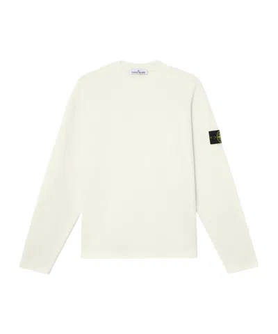 Stone Island Comfort Fit Crew Neck Sweatshirt With Back Yoke In Neutral