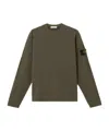 Stone Island Comfort-fit Crewneck Sweatshirt With Back Yoke Detail In Green