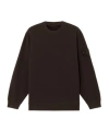 Stone Island Comfort-fit Crewneck Sweatshirt With Ribbed Trims In Black