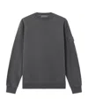 Stone Island Comfort-fit Crewneck Sweatshirt With Ribbed Trims In Gray