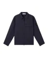 Stone Island Comfort-fit Overshirt With Gusseted Chest Pocket In Blue