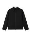 Stone Island Comfort-fit Overshirt With Gusseted Chest Pocket In Black
