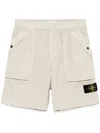 Stone Island Compass-badge Shorts In Beige