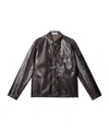 Stone Island Coated Overshirt In Charcoal-grey