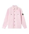 Stone Island Corduroy Patch-pocket Shirt In Pink