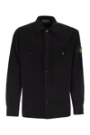 Stone Island Comfortable Overshirt With Pockets And Press Studs In Black