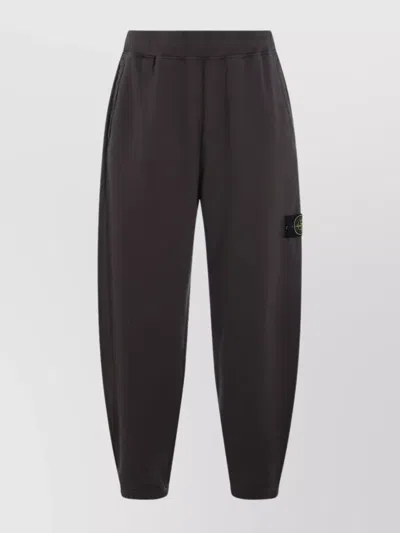 Stone Island Comfortable Trousers With Elastic Waistband And Side Pockets In Brown