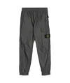 Stone Island Grey Cargo Pants In Cotton Blend Woman In Black