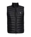 Stone Island Compass-appliqué Gilet In Black