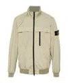 Stone Island Compass-appliqué Lightweight Jacket In Nude
