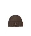 STONE ISLAND COMPASS APPLIQUÉ VIRGIN WOOL BEANIE
