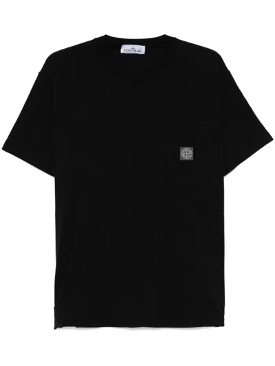 Stone Island T-shirt Mit Kompass-applikation In Multicolor