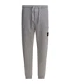 Stone Island Compass-appliqué Track Pants In Dust And Gray Mixed Color