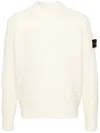 Stone Island Compass-badge 3d-knit Jumper In Neutral