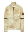 Stone Island Compass-badge Abstract-print Jacket In Nude